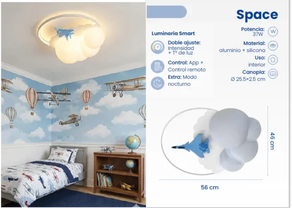 Luminaria de Techo Smart Space 37W – El Cielo en tu Habitación
