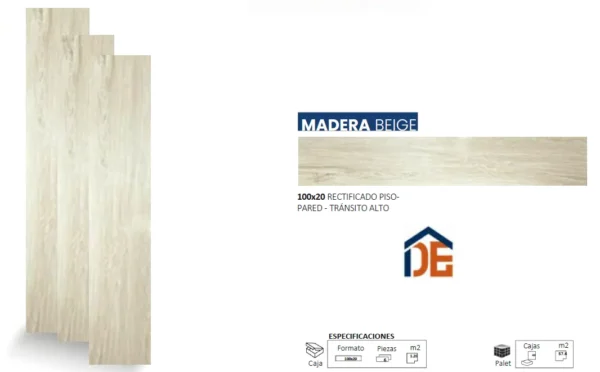 Captura de pantalla 2026-02-10 152616 Piso Rectificado "Madera Beige" 100x20cm – Alto Tránsito
