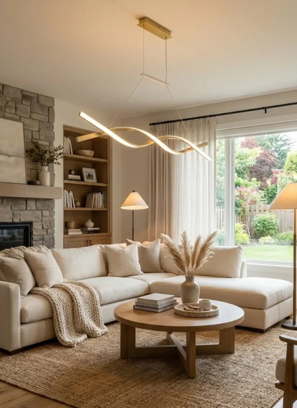 Imagen2 Luminaria Colgante Smart Curly 30W – Diseño Dinámico y Tecnología Inteligente