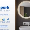Espejo LED Spark 60cm – Diseño Circular con Marco Acrílico