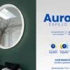 Espejo LED Aurora 70cm – Estilo Frosted y Tecnología Táctil