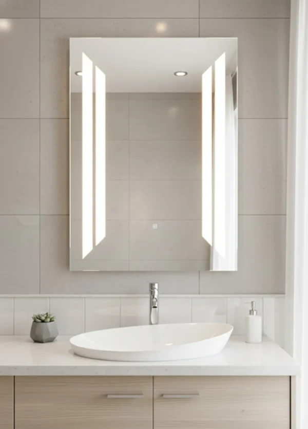 Espejo LED Prof 80x60cm – Estilo Minimalista y Tecnología Funcional
