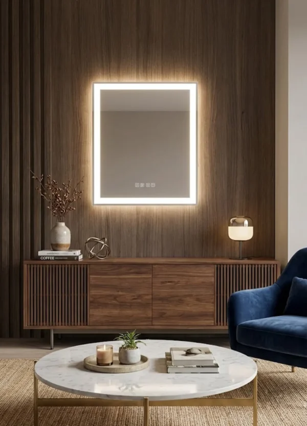 Espejo LED Intense 80x60cm – Iluminación Potente y Conectividad