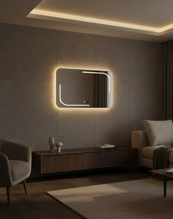 Espejo LED Hall 80x60cm – Estilo Soft y Funcionalidad Avanzada