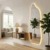 Espejo LED Amorfo Largo 150x50cm – Estilo Fluido y Luz Ambiental