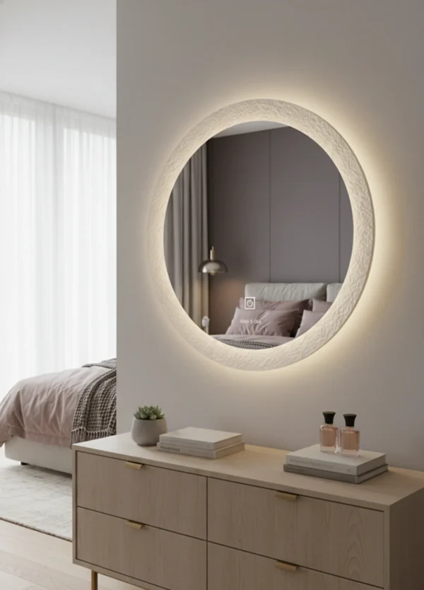 Espejo LED Spark 60cm – Diseño Circular con Marco Acrílico